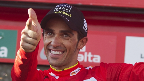 Alberto Contador heads into the final stage of La Vuelta a Espana wearing the red jersey