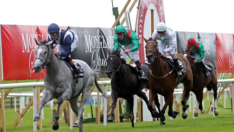 Sky Lantern crossed in front in the Moyglare Stud Stakes at the Curragh