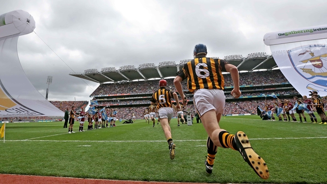 Kilkenny take to the field for the senior final