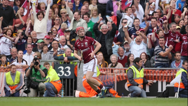 Galway's fans acclaim Canning as his free splits the posts to make the score Galway 2-13 Kilkenny 0-19 and force a replay