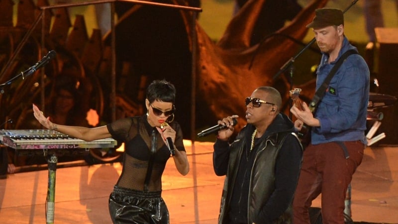 Rihanna and Jay Z took to the stage