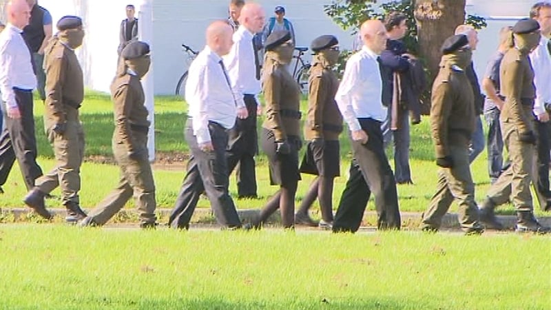 Paramilitary display at funeral