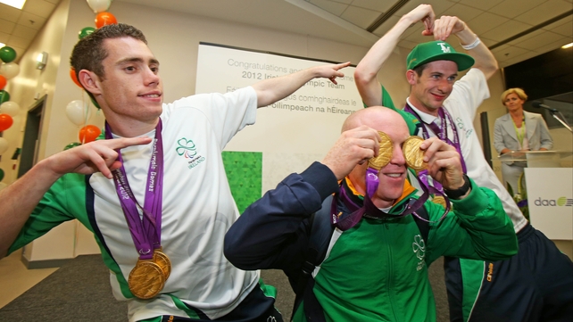 Some familiar poses from multiple-medalists Jason Smyth, Mark Rohan and Michael McKillop.