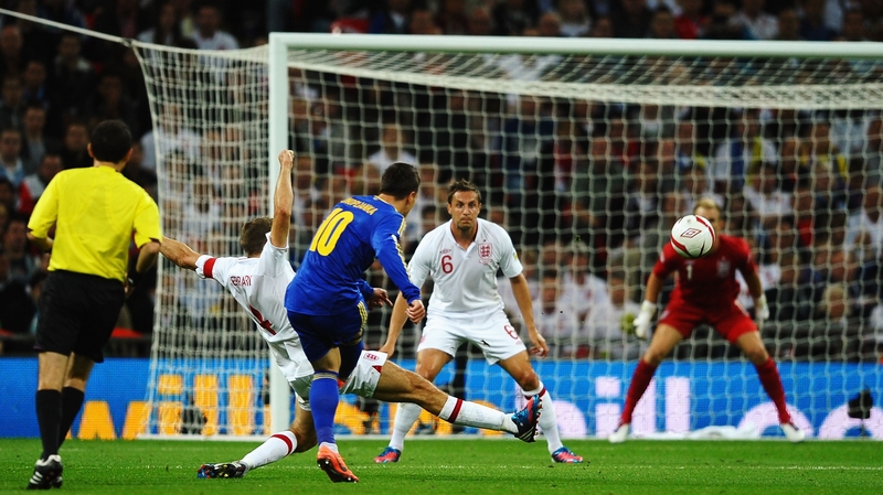 Dnipro Dnipropetrovsk's Yevgen Konoplianka gave Ukraine the lead with a wonder strike at Wembley