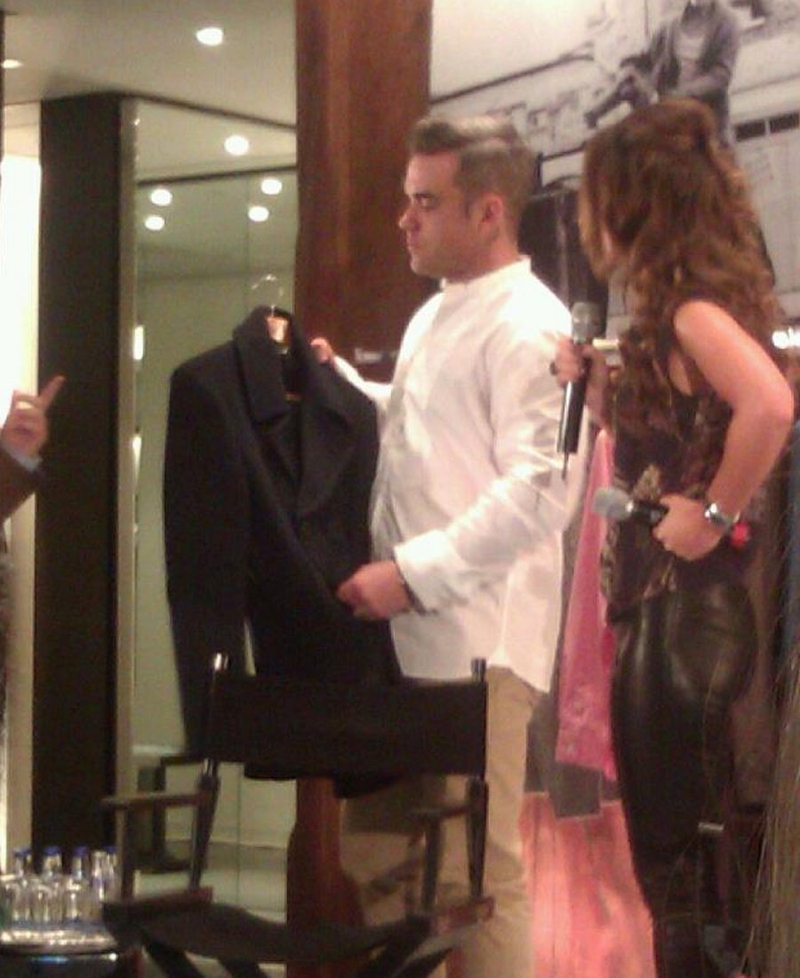 Robbie Williams launched his new collection Farrell in Brown Thomas today