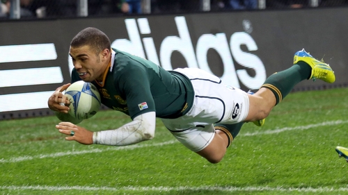 Bryan Habana scored his 50th try for South Africa