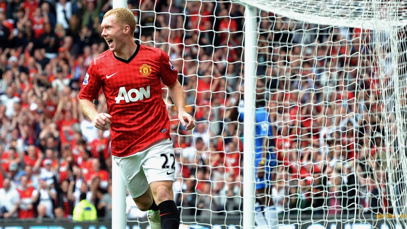 Paul Scholes scored on his 700th appearance for Manchester United