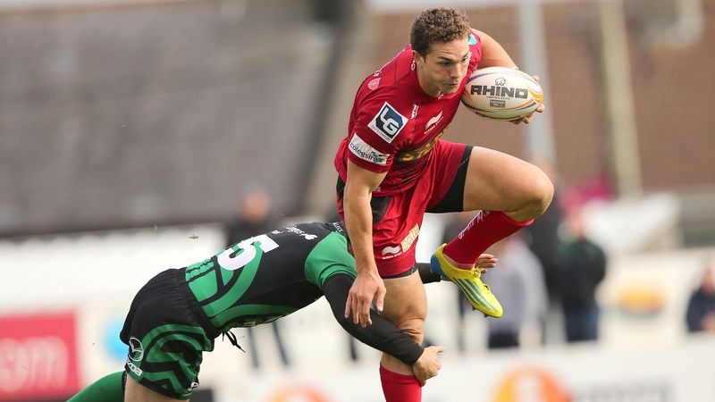 George North scored one of four Scarlets tries in Galway