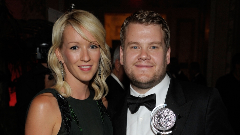 Corden and wife Julia Carey