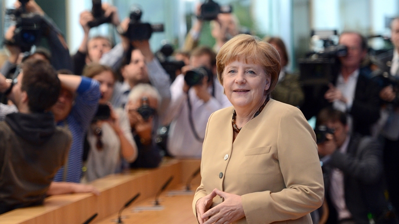 Angela Merkel said that talks were ongoing but that no changes to the Irish bailout programme were on the agenda at the moment