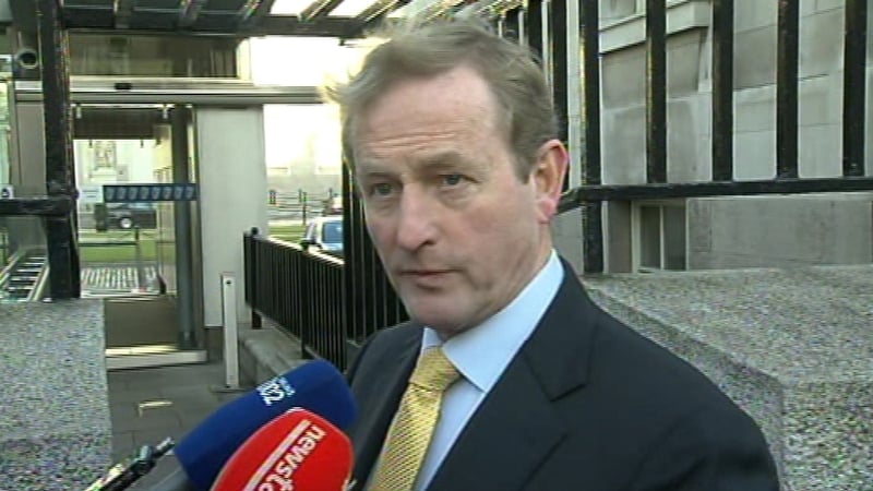 Enda Kenny spoke to the media ahead of this morning's Cabinet meeting