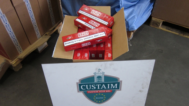 The 821 Red brand cigarettes arrived into Dublin Port from Rotterdam