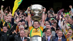 Michael Murphy becomes only the second Donegal captain to lift the Sam Maguire Cup