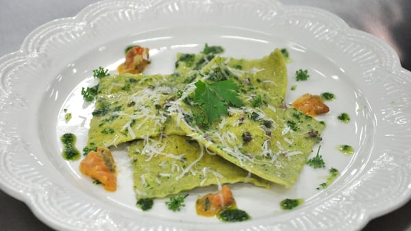 Nettle ravioli