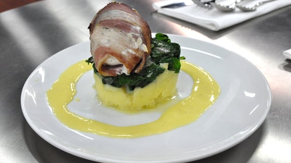 Bacon-wrapped Monkfish