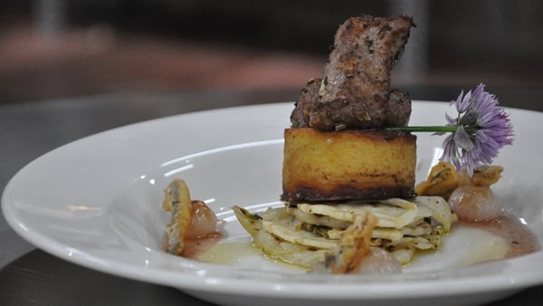 Lamb fillet with fennel salad and potato fondant