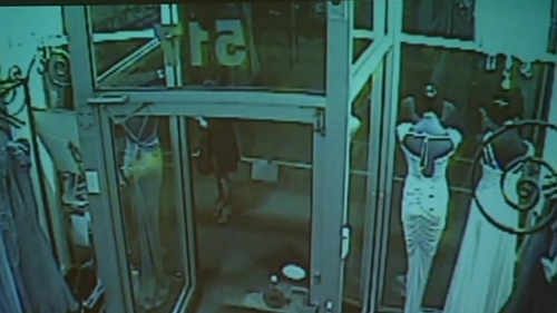 The man appears to be talking to Jill Meagher in the footage
