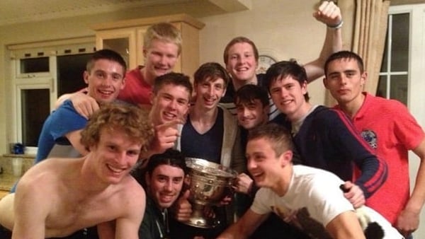 Radcliffe and the boys – Thankfully no wands visible in the photo