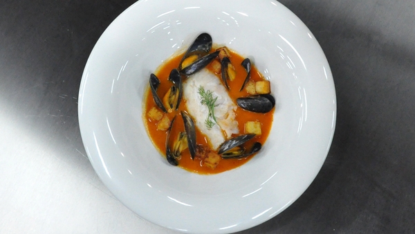 Hake and mussels
