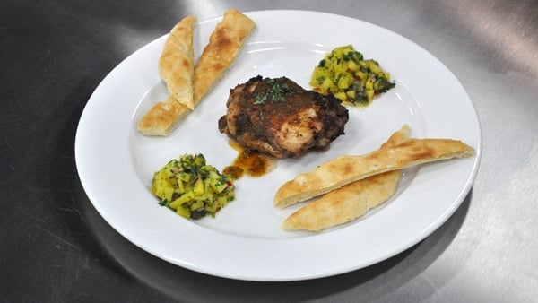 Caribbean spiced chicken with citrus mango salsa