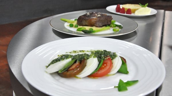 Tomato and Mozzarella salad with basil pesto
