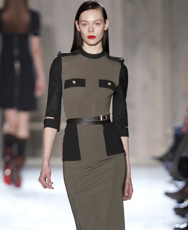 Victoria Beckham embraced the military trend this season
