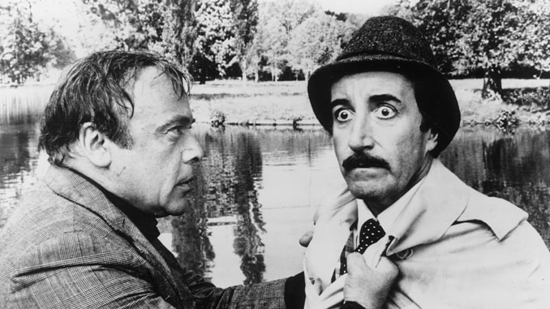 Herbert Lom and Peter Sellers in The Pink Panther Strikes Again