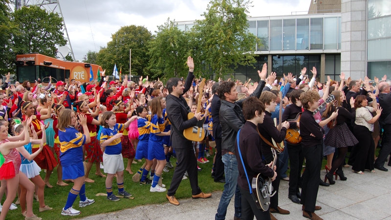 Filming Lip Dub for Big Music Week