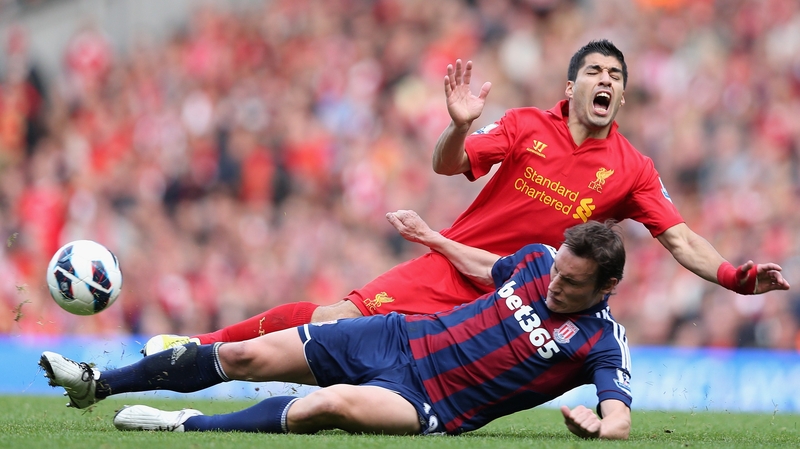 Suarez faces allegations of 'diving' after the game with Stoke