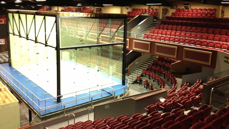 The impressive elevated Glass Showcourt