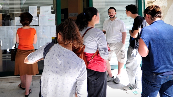 Greece's jobless rate dropped to 26.6% in the second quarter