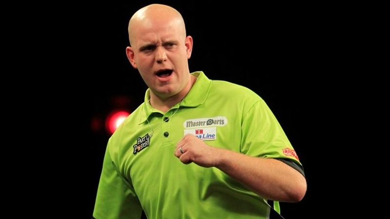 Michael van Gerwen took out Adrian Lewis in Citywest