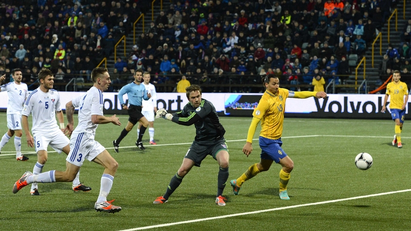 Zlatan Ibrahimovic slotted home the winner against the Faroe Islands