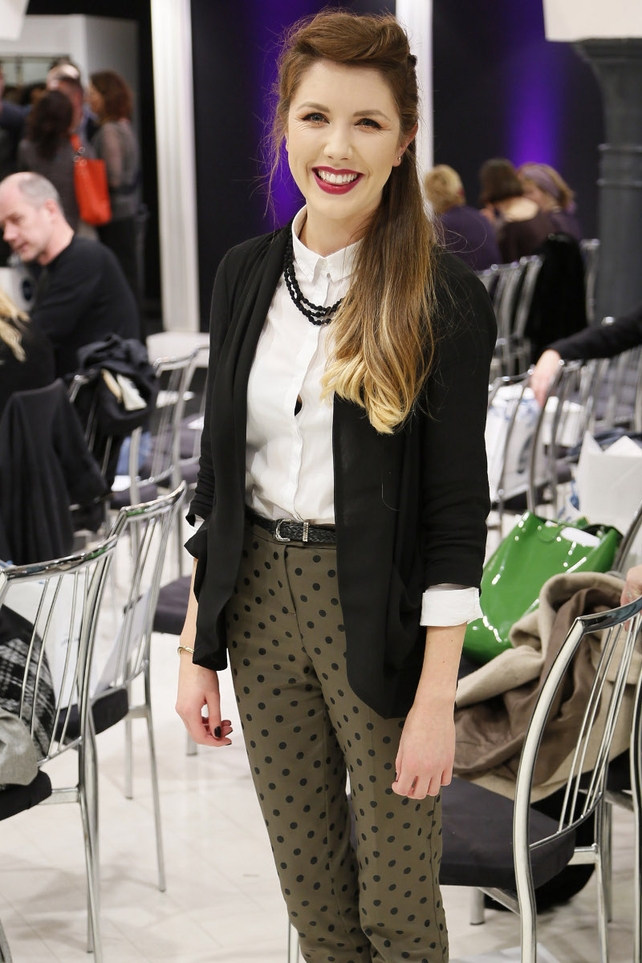 Elsa Hogan O'Regan at the launch of Irish designer Peter O'Brien's third collection for Arnotts