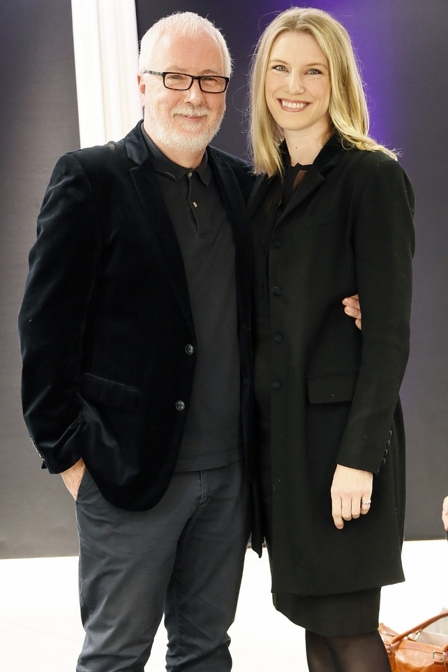 Peter O'Brien with Pamela Flood at the launch of his latest collection