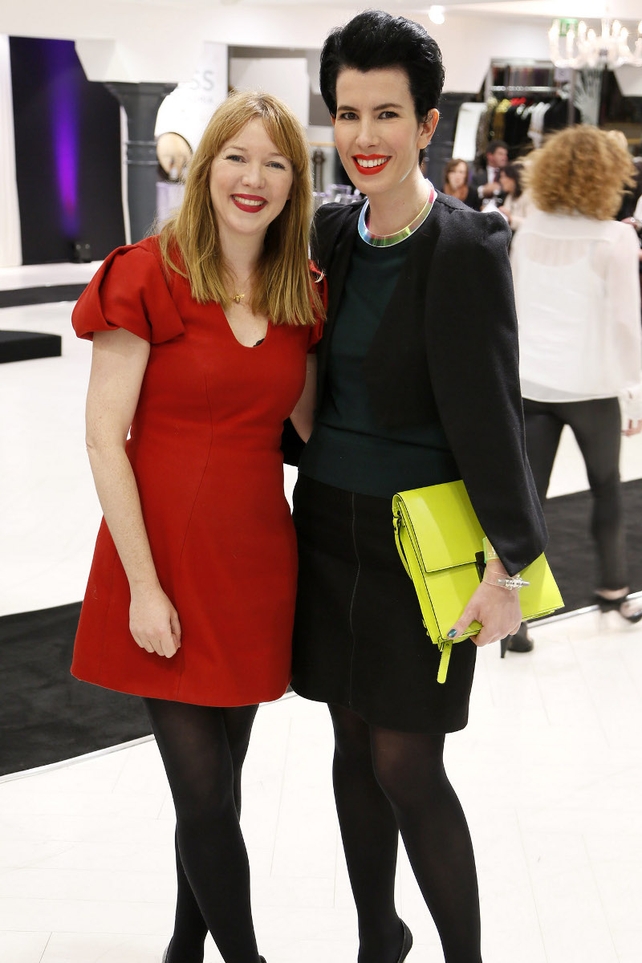 Irish Tatler editor Jessie Collins and fashion journalist Annmarie O'Connor. All photos (c) Kieran Harnett
