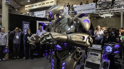 This robot turned up at the RTÉ News Now stand in the RDS