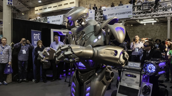 This robot turned up at the RTÉ News Now stand in the RDS