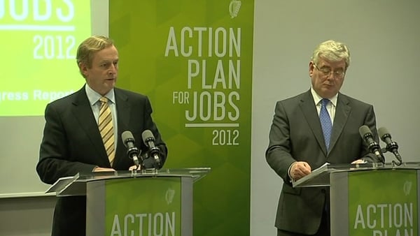 Enda Kenny and Eamon Gilmore said jobs are a priority for the Government