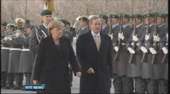 Angela Dorothea Merkel, German Chancellor, and An Taoiseach, Enda Kenny pictured in Germany on 17 N…