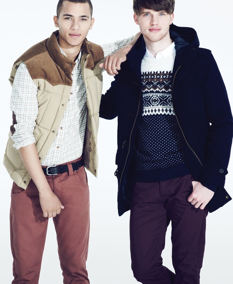 Right model wearing Red Herring Duffle Coat €124