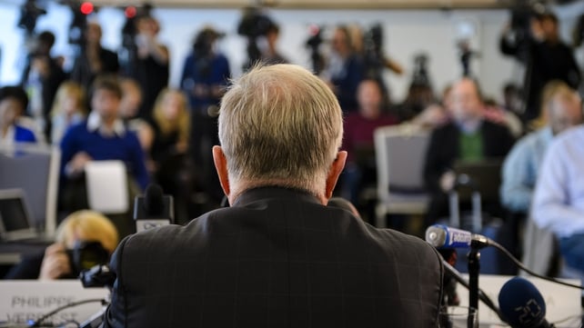 UCI President Pat McQuaid faces the media as the Lance Armstrong doping scandal escalates