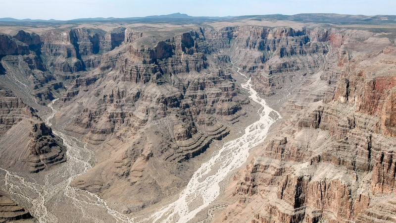 An aerial view of the Grand Canyon