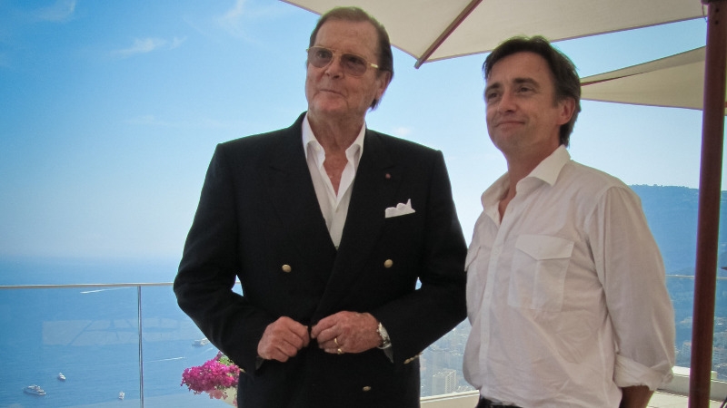 Roger Moore and Richard Hammond talk Bond aboard a boat in Monaco