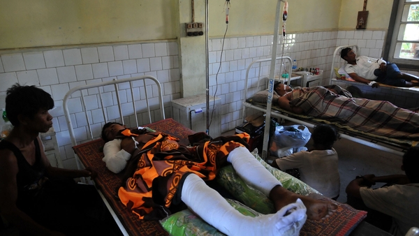 State television reported that around 95 people were injured in the violence