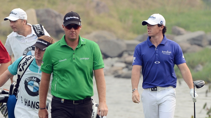Peter Hanson and Rory McIlroy duelled down the back nine in Shanghai