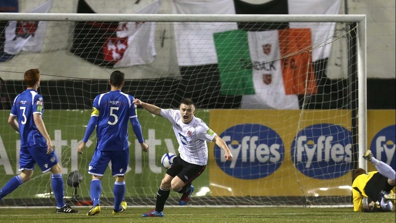 Lorcan Shannon celebrates his opener