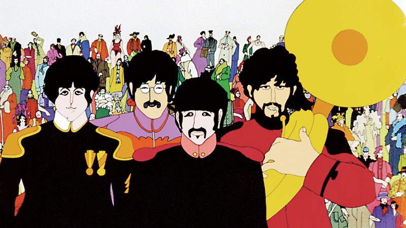 The Beatles as depicted in the animation movie Yellow Submarine