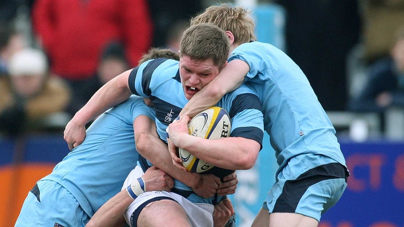 Peter Reilly in action for Castleknock during the 2010 Leinster Schools Senior Cup