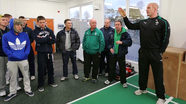 Before Ireland second row Paul O'Connell shares some wisdom